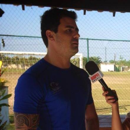 Mauricio Cabrini durante entrevista da ESPN Brasil em seletiva de futebol